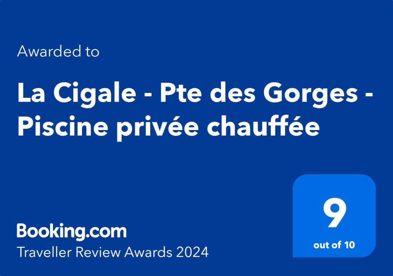 La Cigale - Pte Des Gorges - Piscine Privee Chauffee Villa Vallon-Pont-dʼArc Kültér fotó